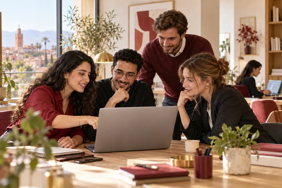 Illustration de coopération entre talents et entreprises du Maroc et d’Allemagne